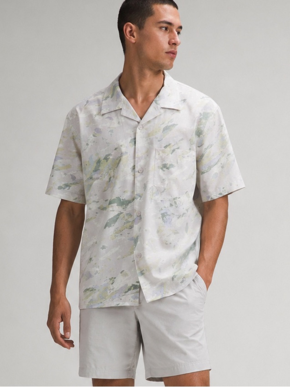 Lululemon airing easy bloom finch collared short sleeve